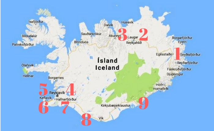 Island karta