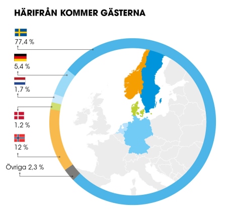 Besökare camping