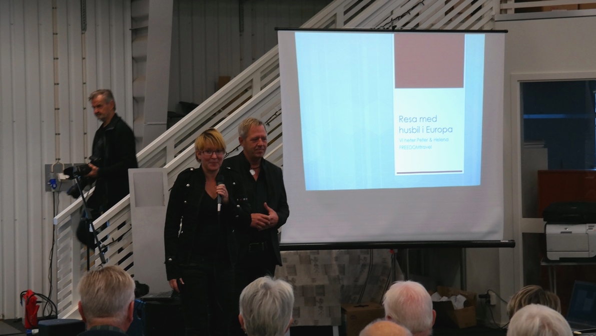 Föreläsning om husbilsresor i Europa på Caravan Clubs medlemsträff. Foto: Thore Lindgern från Indepedence2015
