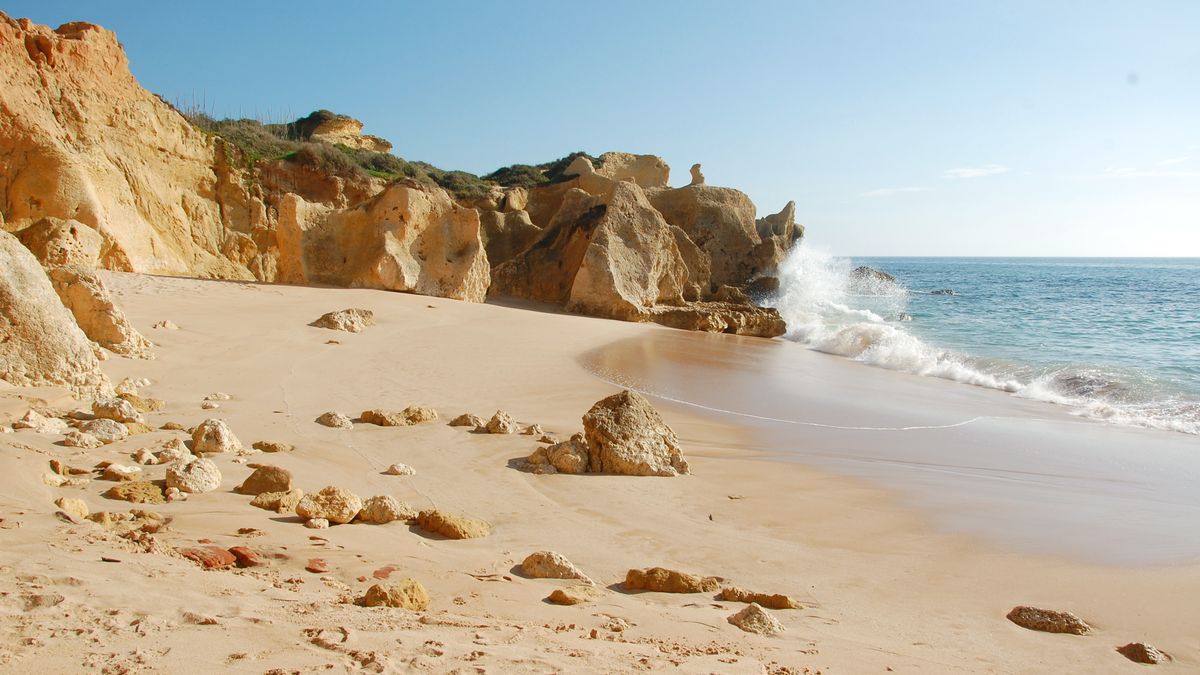 Stranden i Galé, Albufeira - Portugals bästa strand