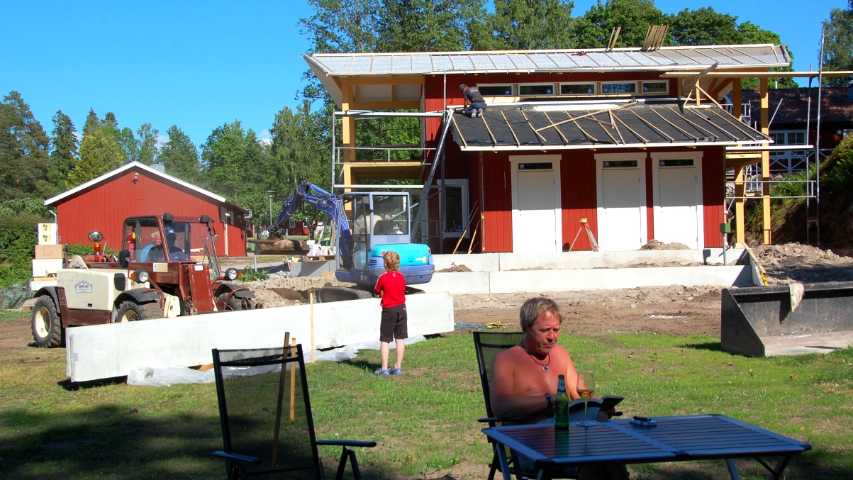 Hjälmaregården bygge
