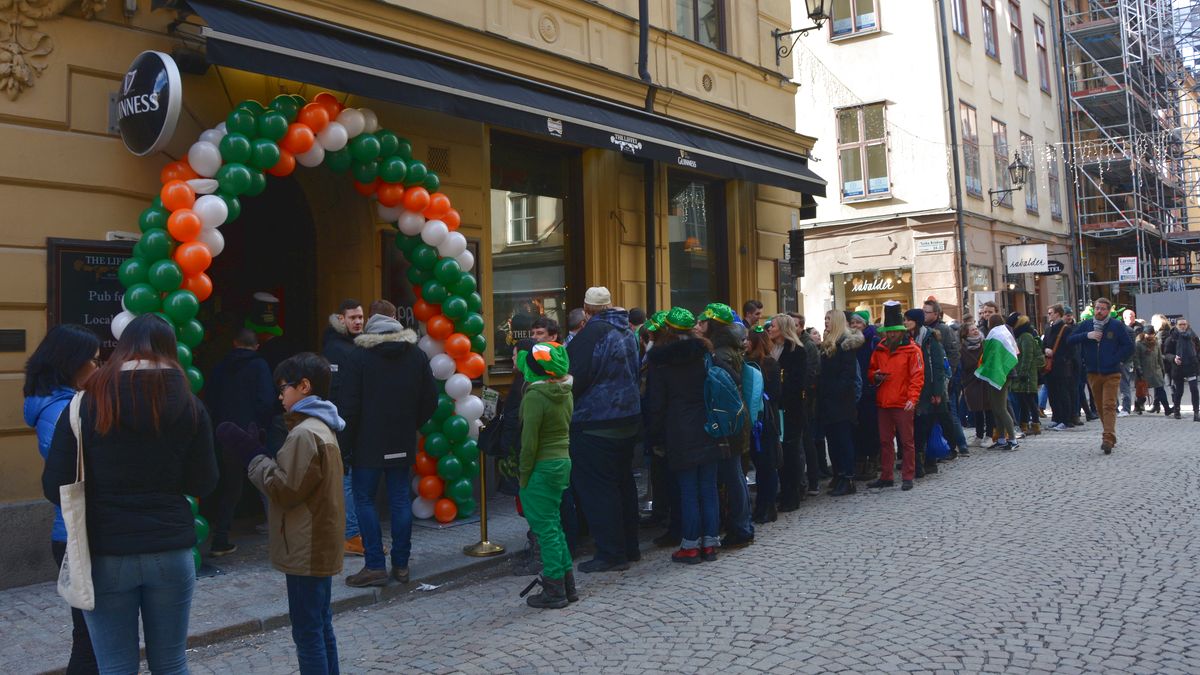 Irländsk pub St Patrick's Day