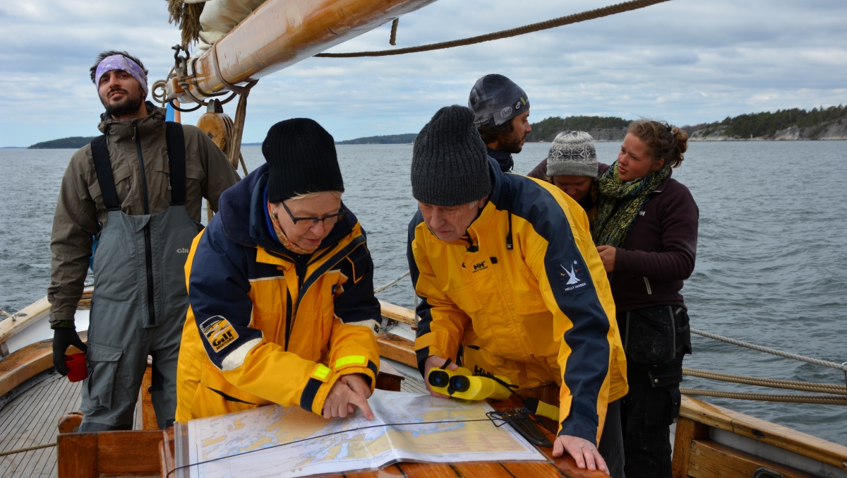 Kartläsning segelbåt