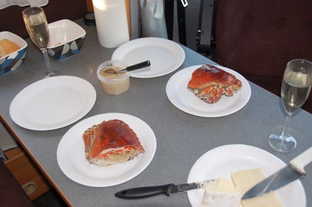Fredagkväll i Göteborg med krabba