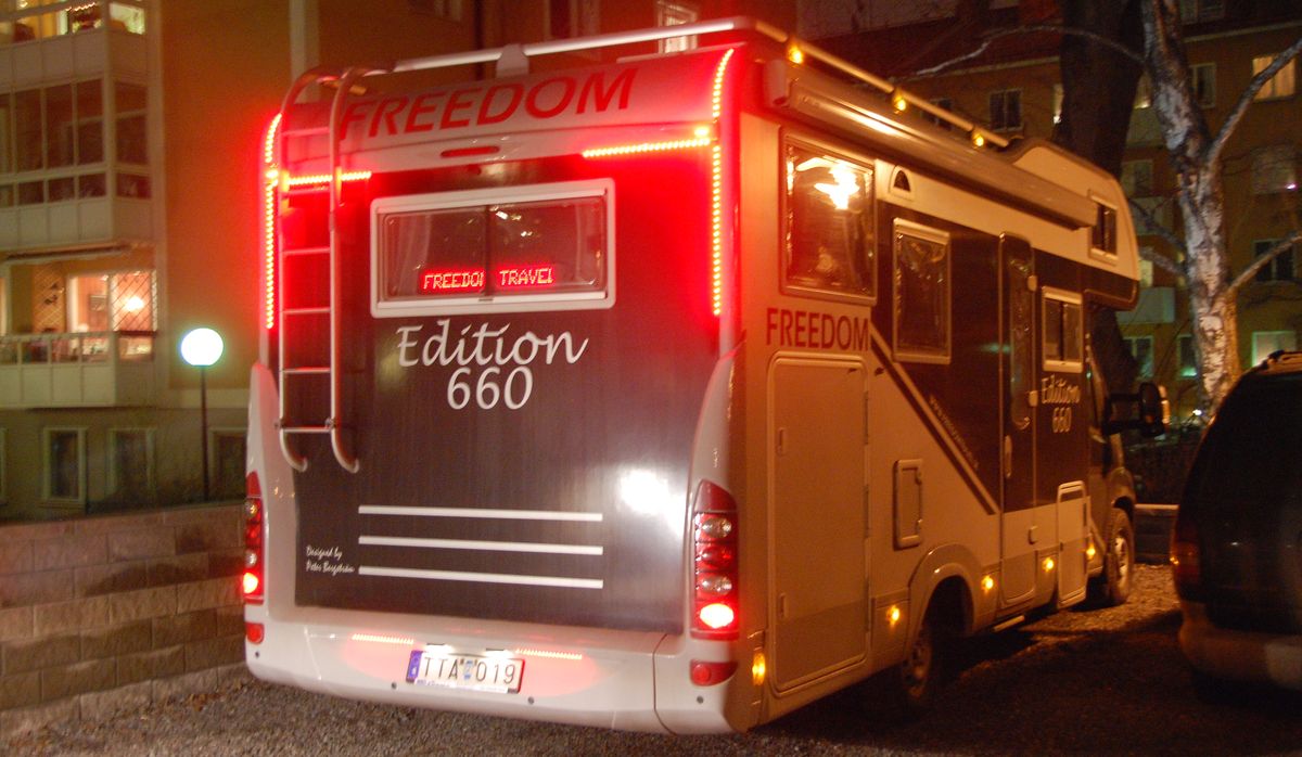 Ledslingor på husbilen