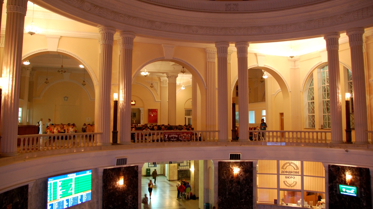 Tågstationen i Odessa, Ukraina