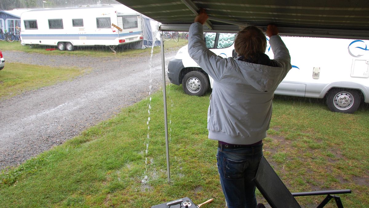 Regn camping