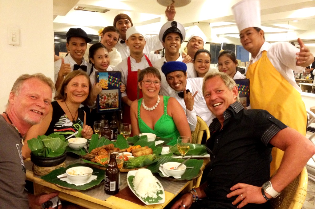 Restaurangen 'Singing cooks and waiters' i Manila
