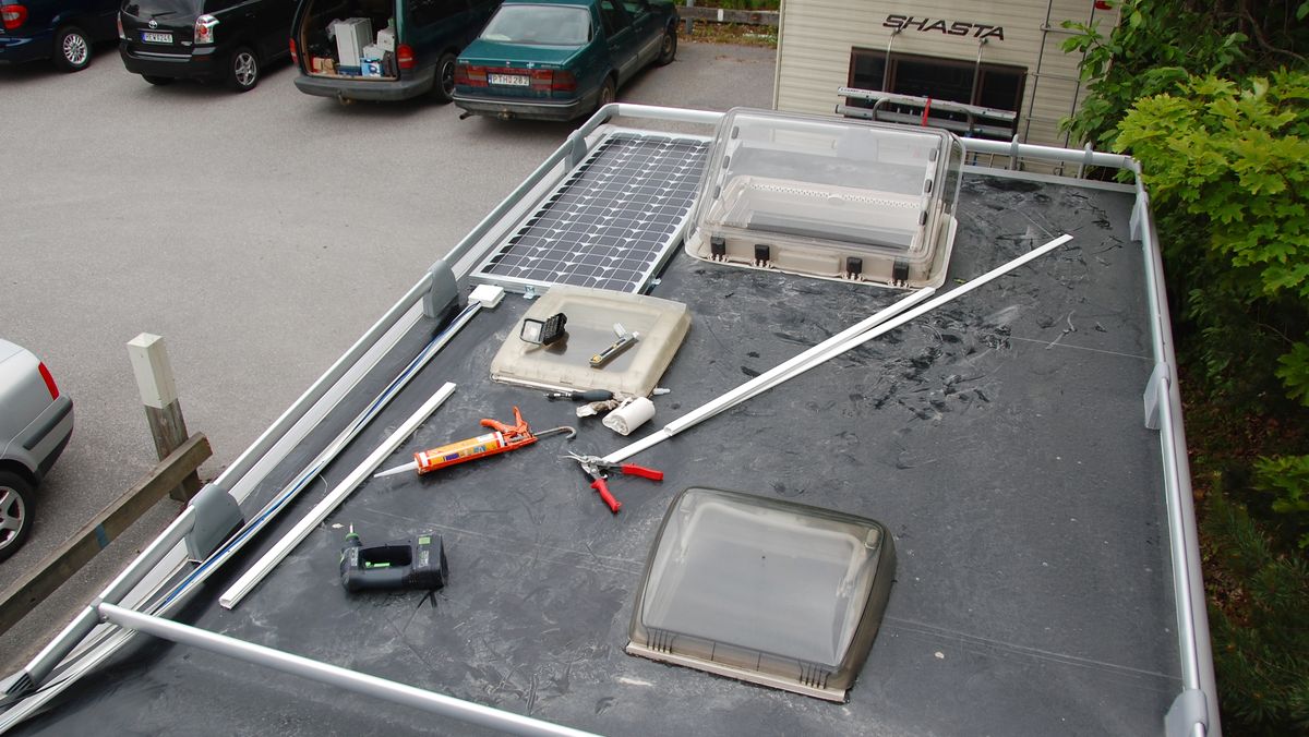 Solpanelen på husbilen