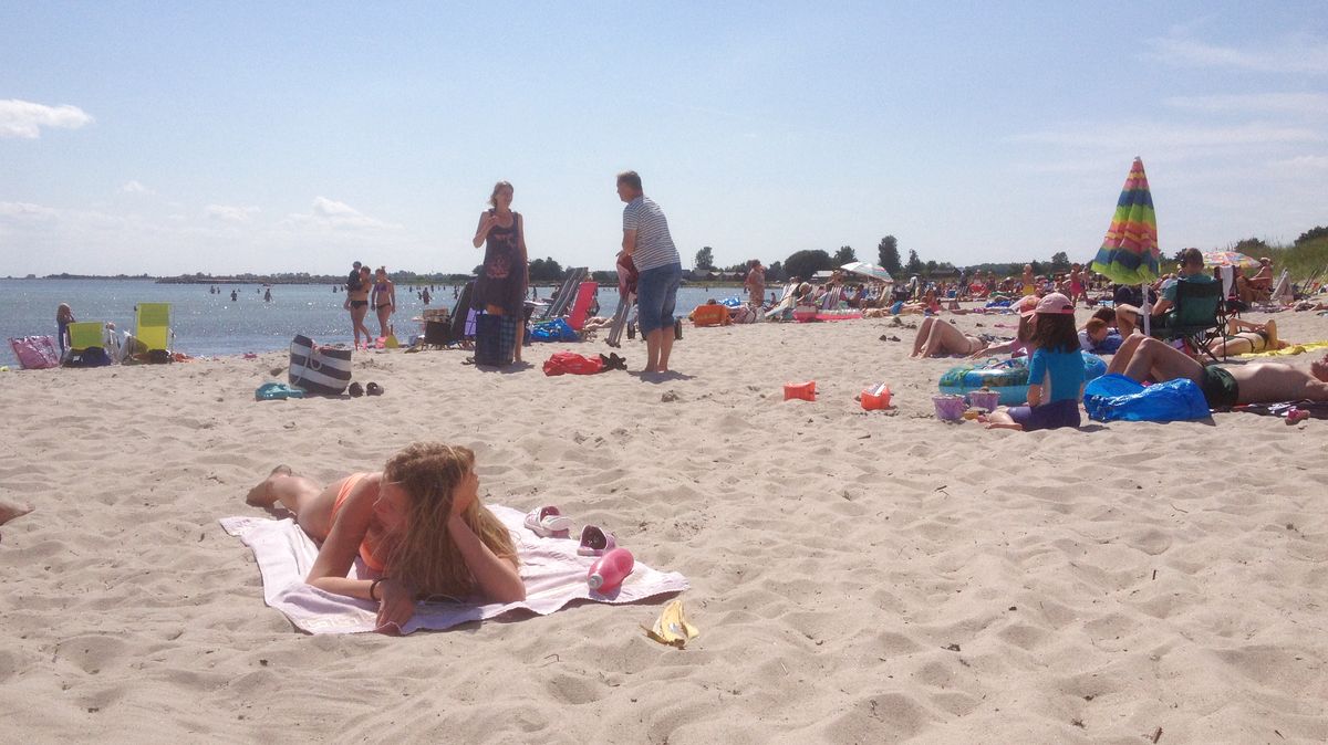 Stranden vid Sonjas camping i Löttorp