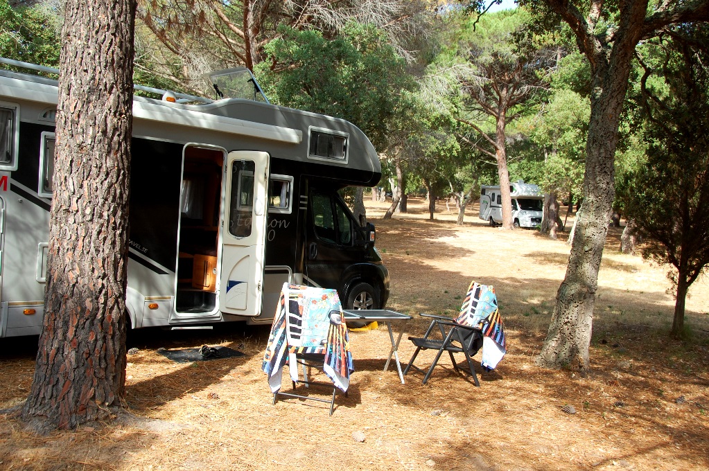 Ställplats vid Plage de Palombaggia