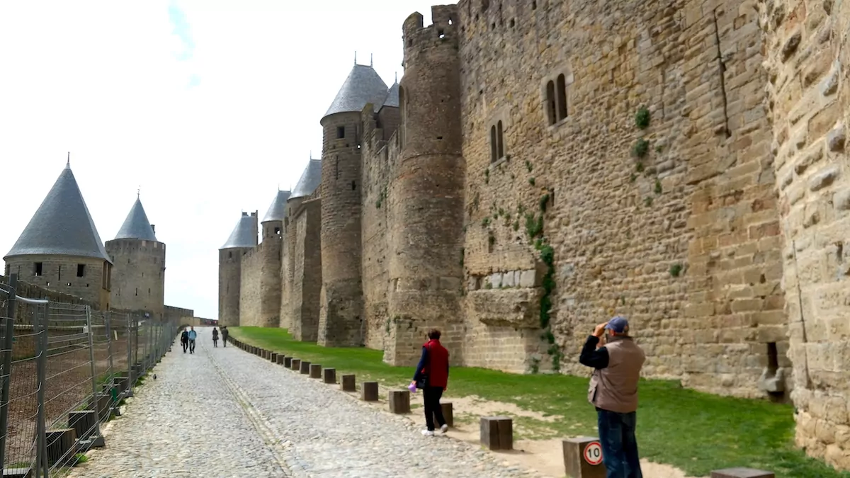 Carcassonne i Frankrike - en befäst medeltidsstad