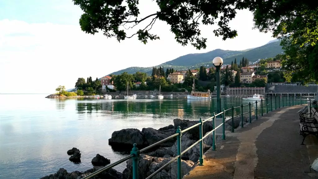 istriens riviera i Kroatien
