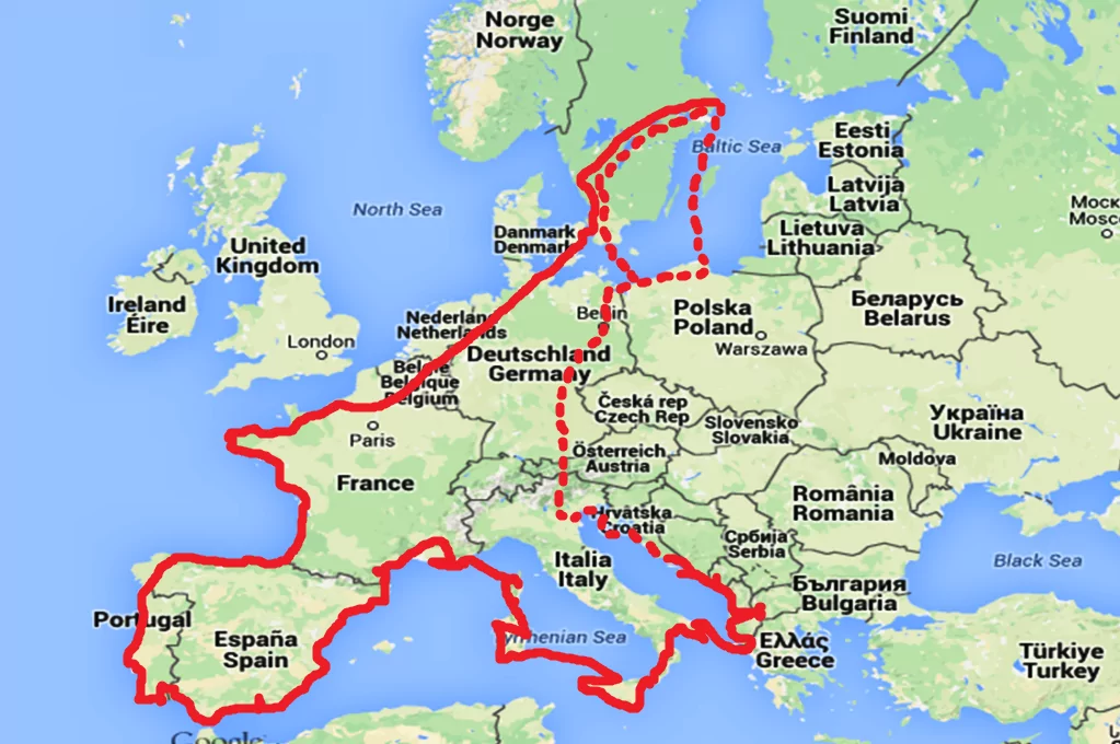 Våra planer på hur vi ska köra genom Europa