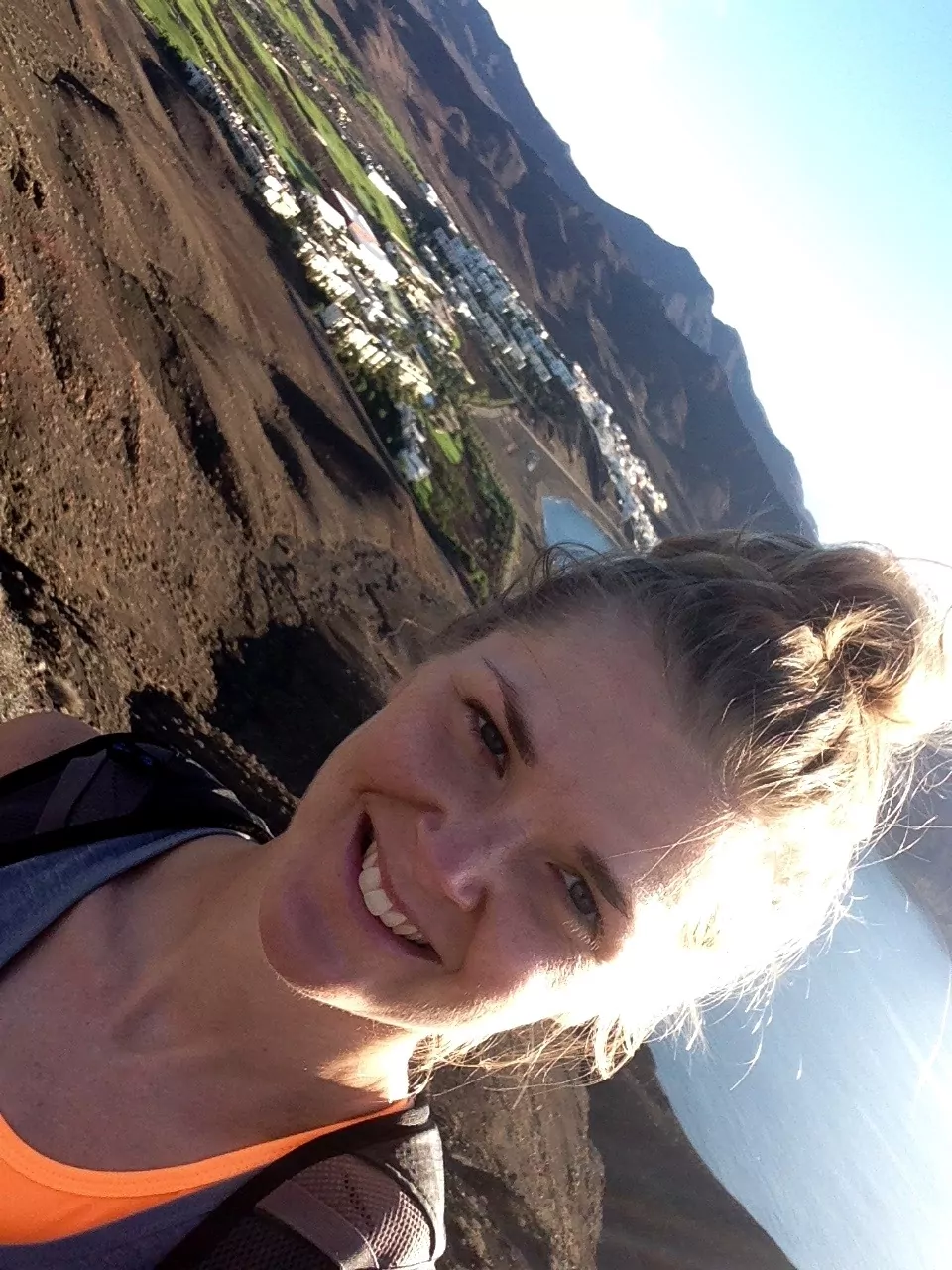 Johanna på en träningsresa till Fuerta Ventura hösten 2015