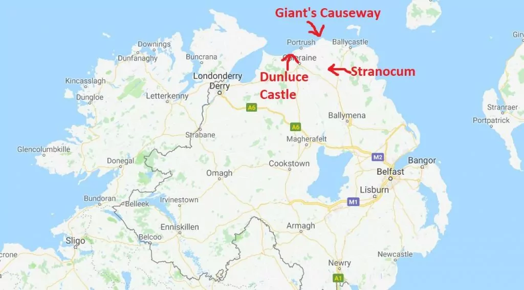 Karta Northern Ireland