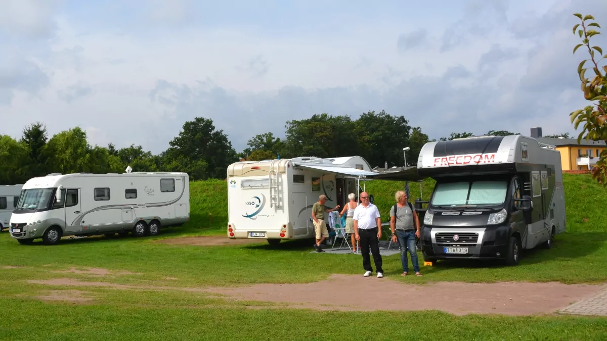 På Ostsee camping vid Östersjökusten i Tyskland