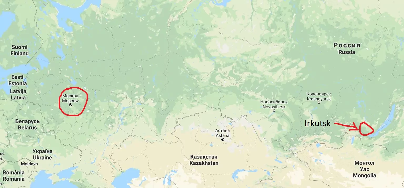 Ryssland - Moskva och Irkutsk