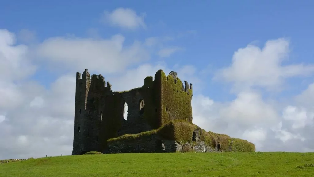 Slottsruin vid Cahersiveen