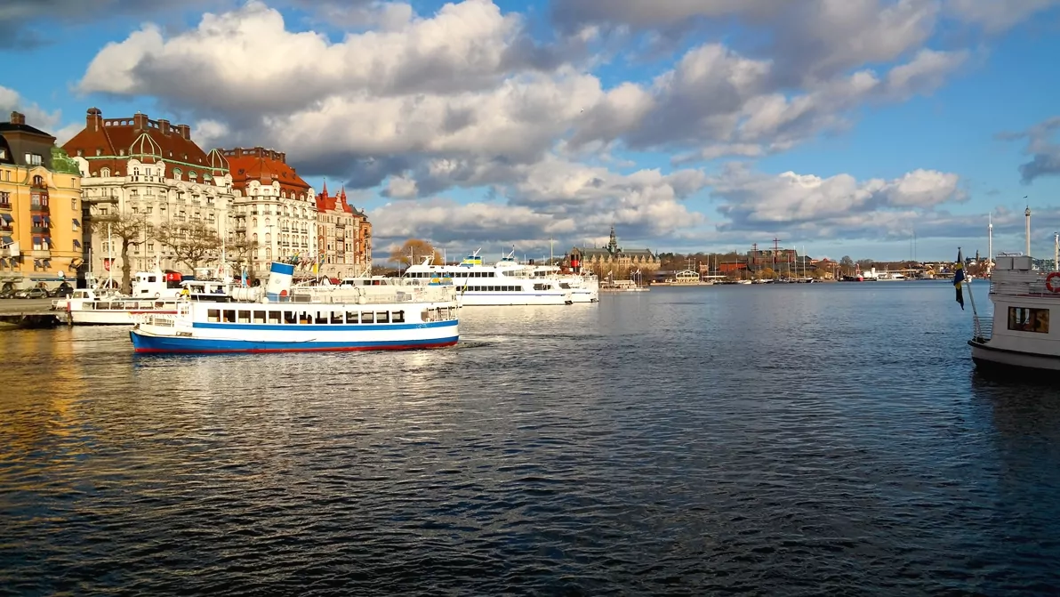 Stockholm igår - kallt men soligt