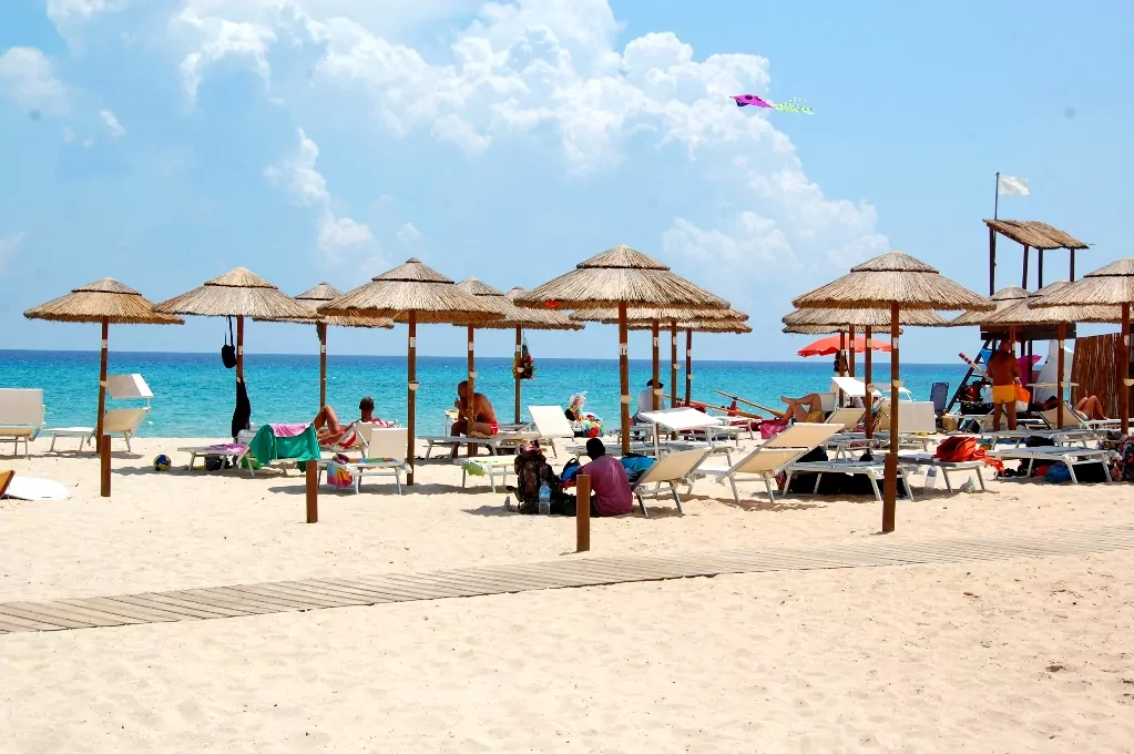 Stranden vid camping Le Dune