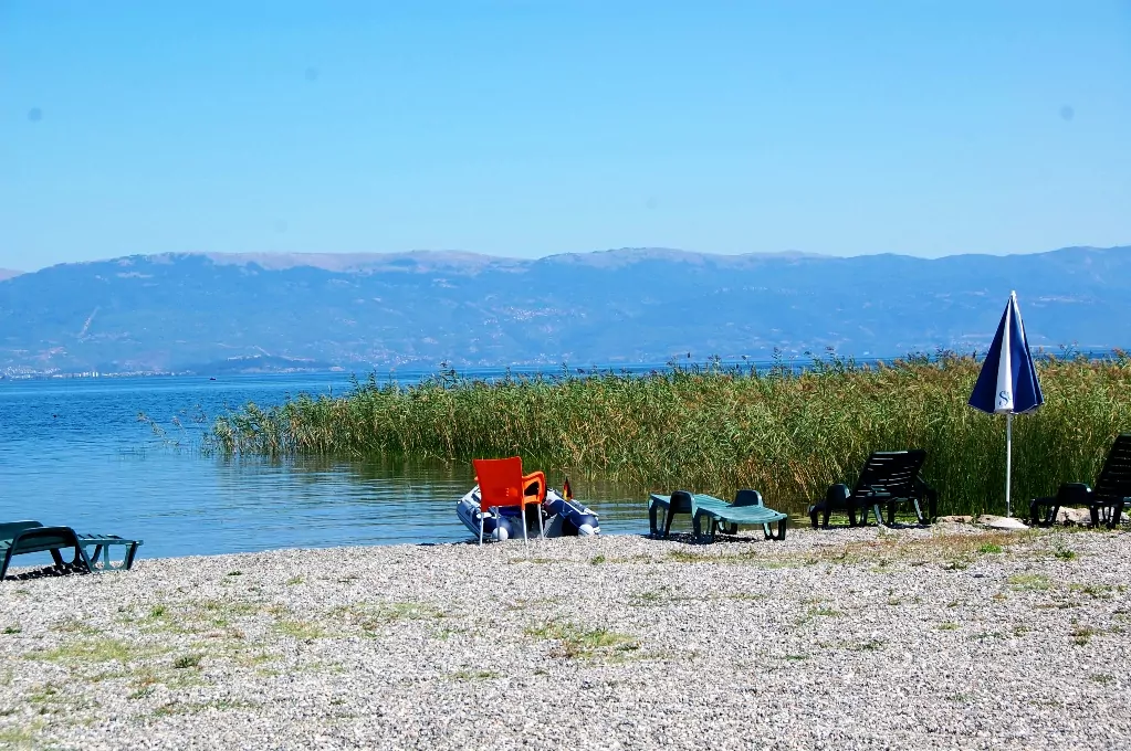 Vid Sunset camping finns en egen liten strand