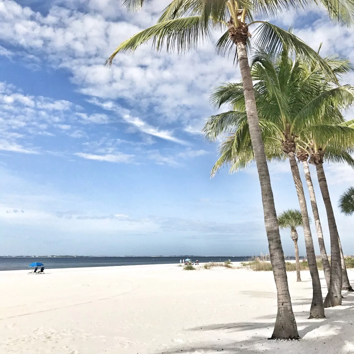 Ett foto från en av Christians Mudas senaste resor – Fort Meyers beach på Floridas västkust