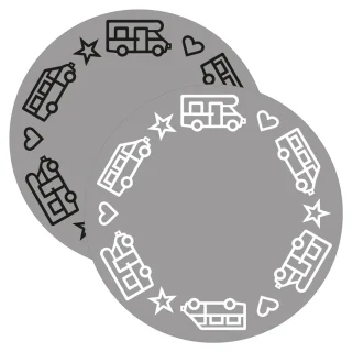 Glasunderlägg Husbilar