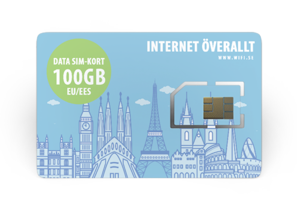 100 GB SIM-kort för EU/EES