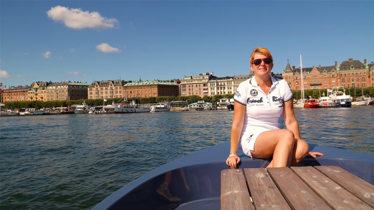 Ombord på Goboat i Stockholm