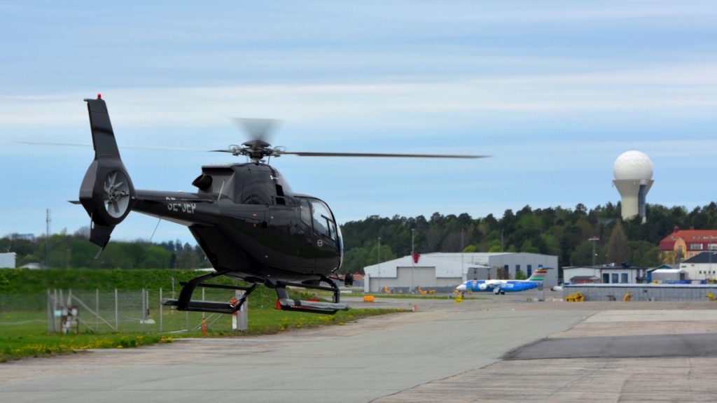 Helikopter över Stockholm