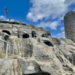 Borgen Regenstein i Blankenburg – och sandstensgrottor