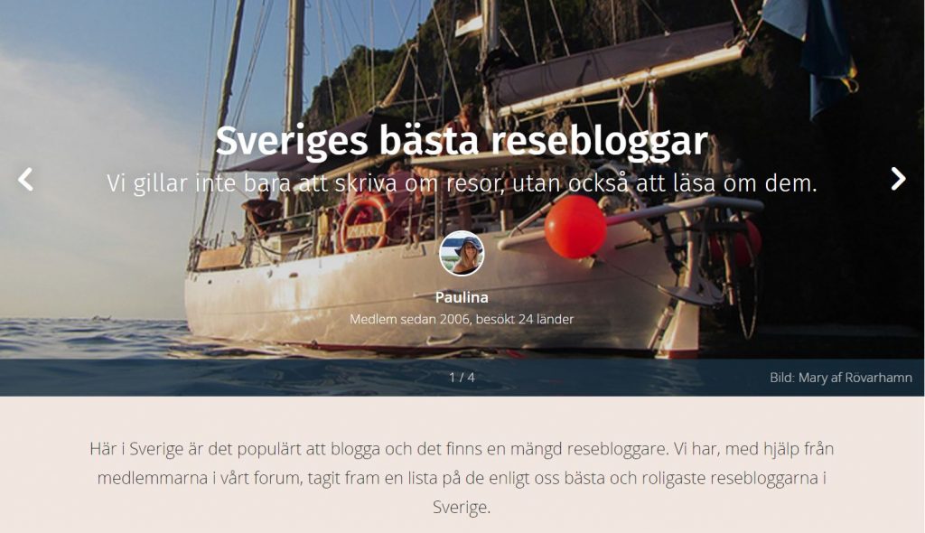 Sveriges bästa resebloggar