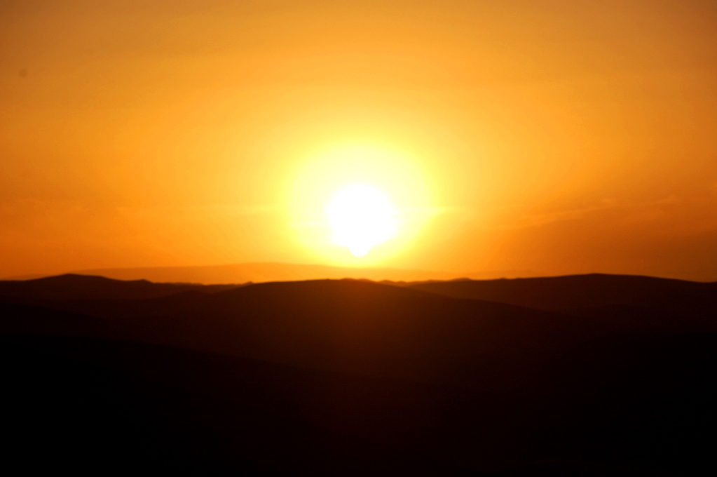 Solnedgång över Sahara