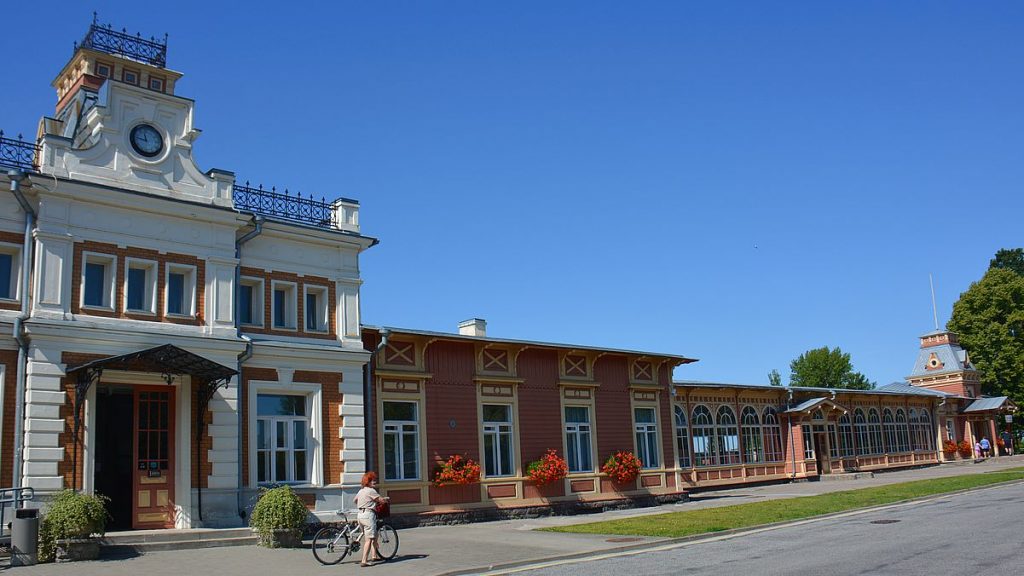 Järnvägsstationen i Haapsalu i Estland