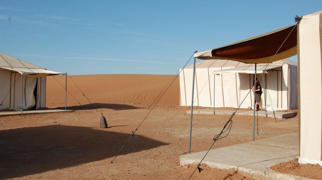 Tält i Sahara