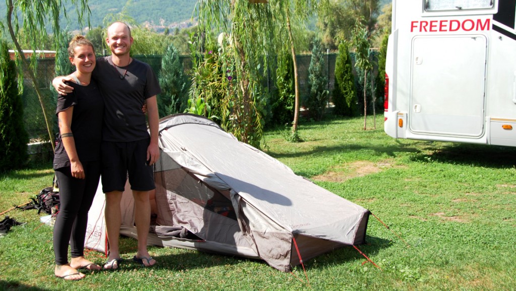 Camping med tält