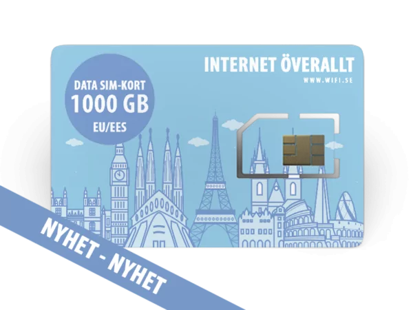 1000 GB SIM-kort för surf i EU/EES
