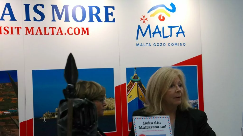 Patricia O'connell från Maltas Tourism Authority, som hjälpte oss med vår Malta-resa nyligen