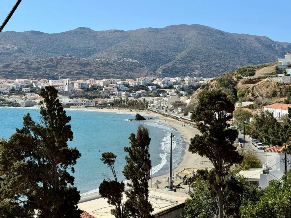 Att besöka Andros stad (Chora) på ön Andros i Grekland