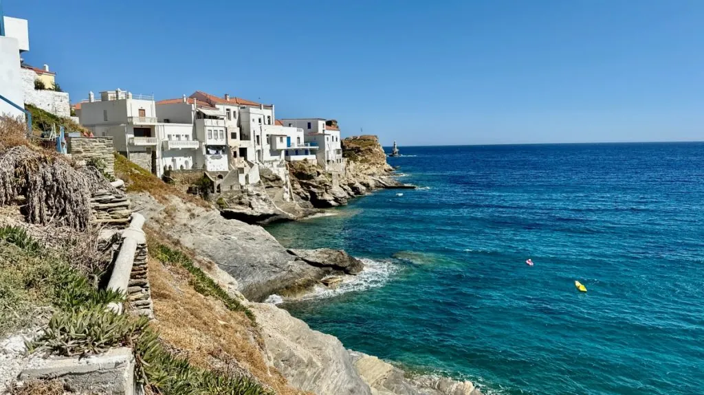 Att besöka Andros stad (Chora) på ön Andros i Grekland