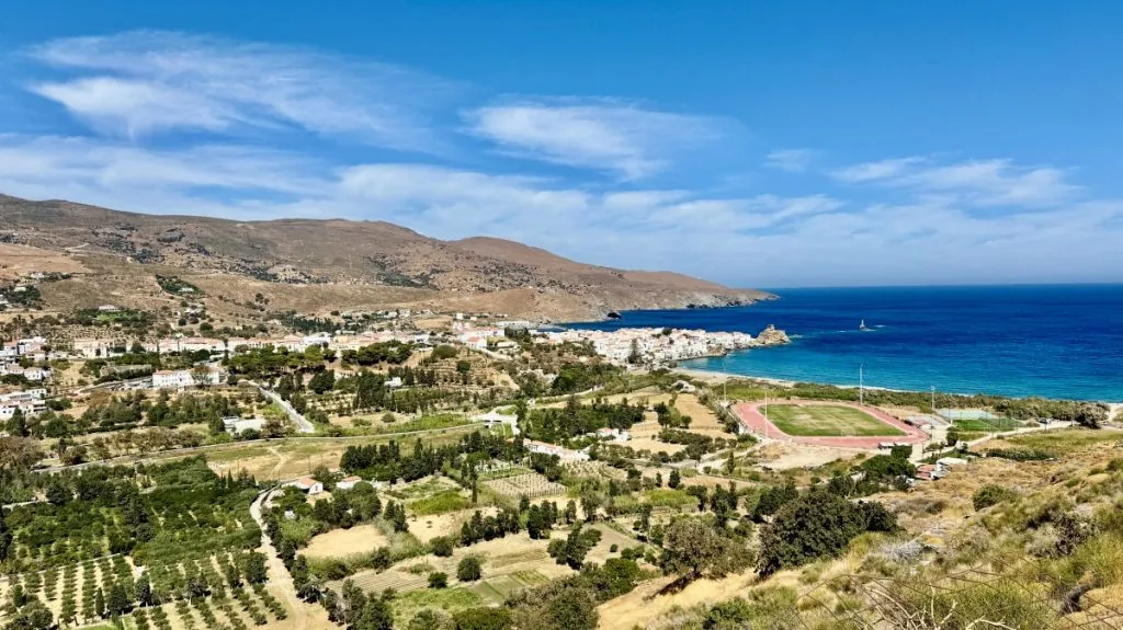 Att besöka Andros stad (Chora) på ön Andros i Grekland