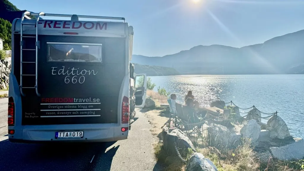 Fricamping vid Hardangerfjorden