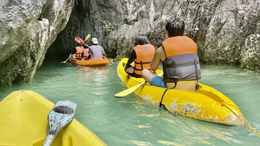 Paddeltur med kajak, Palawan Filippinerna