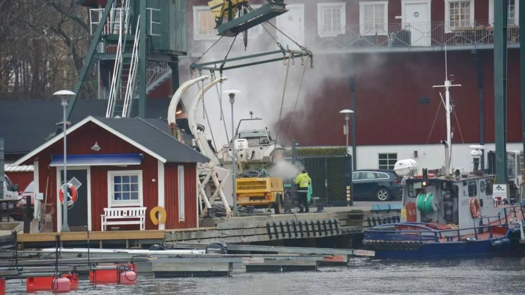 Arbete i marinan - husbåtsliv i november