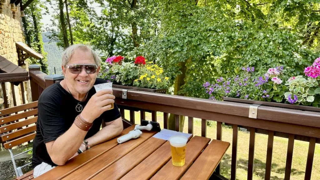 Biergarten vid Bastei i Saxiska Schweiz