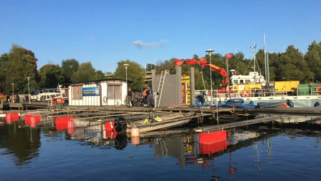 D-bryggan i Pampas marina igår kväll