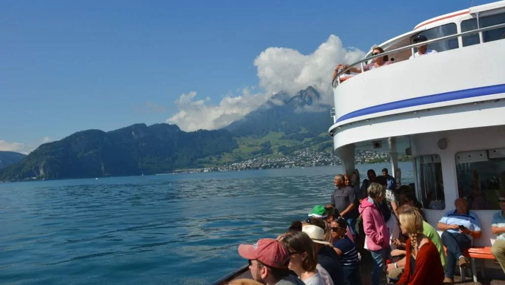 Båt på Luzernsjön