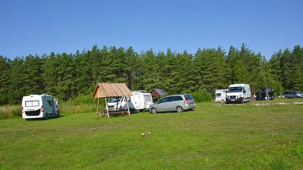 Camping på Ösel i Estland