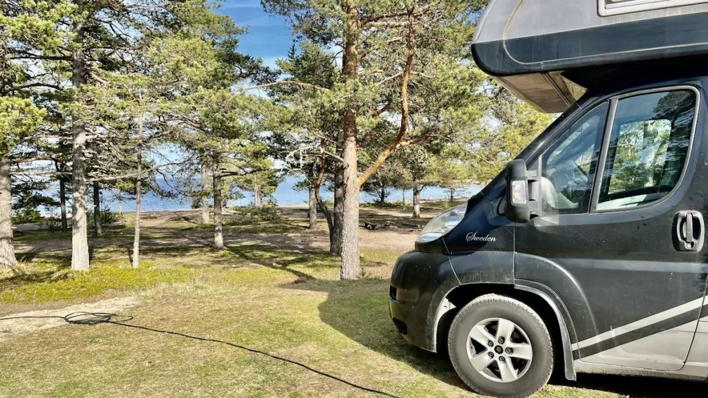 Norrfällsvikens camping i Höga kusten